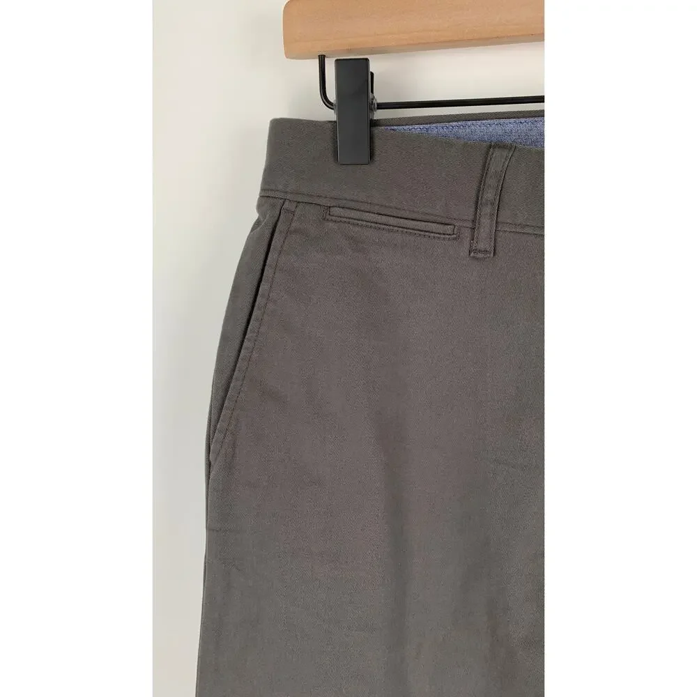 J Crew Mens 250 Skinny Fit Pant Stretch Chino Pants Size 29 x 32 Grey New